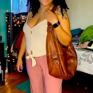 Leather banana republic bag